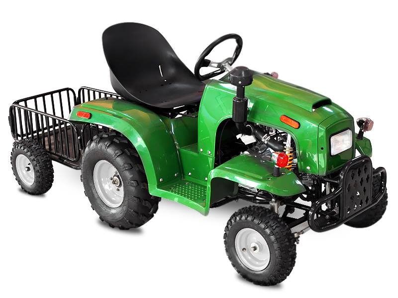 Tracteur 110 cc automatique + remorque - vert