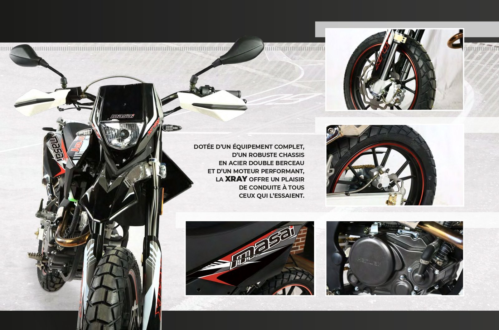 La moto maisai X-ray 125cc Supermotard un choix incomparable à bon prix !
