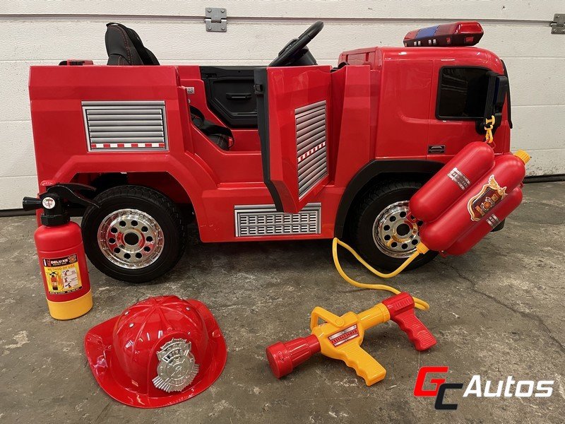 GCAutos - Camion électrique Pompier - rouge