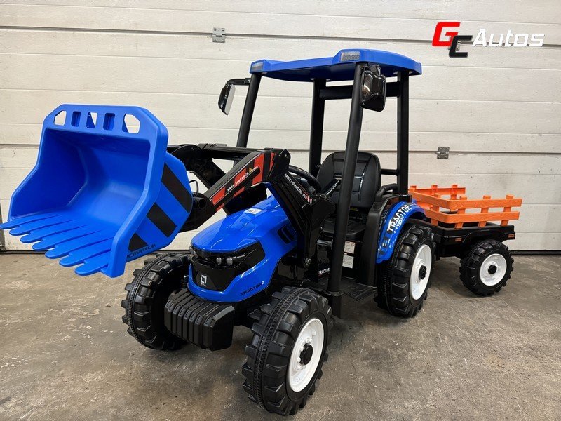Tracteur électrique 2 x 200W bleu + remorque 