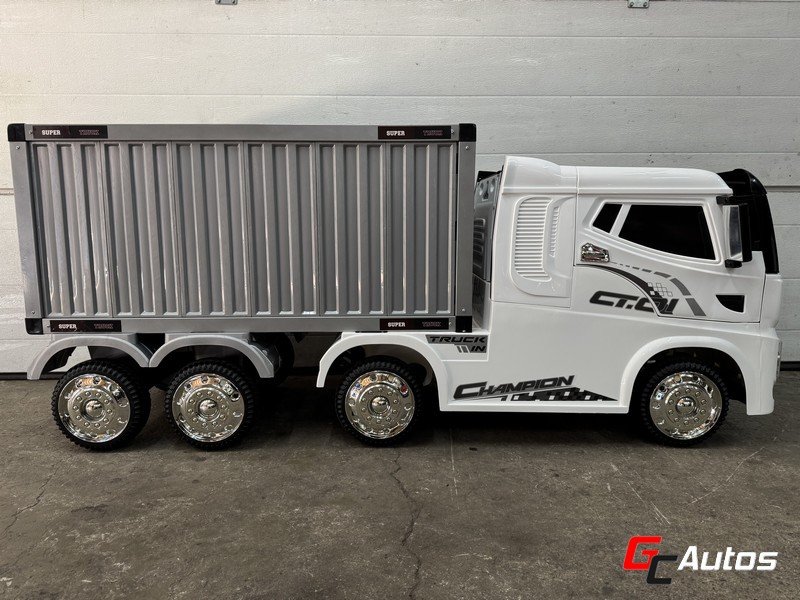 Camion électrique porte container 4x35w (10 mois /5 ans)  - blanc