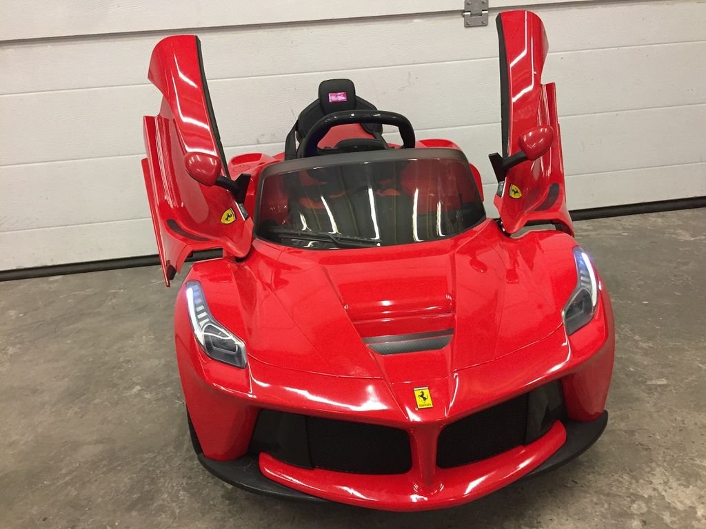 Ferrari Porteur Enfant – Voiture à Pedales Rouge, Selle En Cuir, Hauteur D'Assise 22 Cm, Pour Enfants Dès 18 Mois (70 X 30,3 X 38,2 Cm)