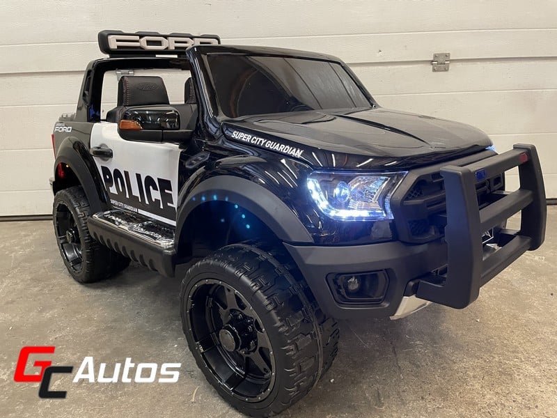 Voiture électrique Ford Raptor Police avec ecran tactile MP4 - noir
