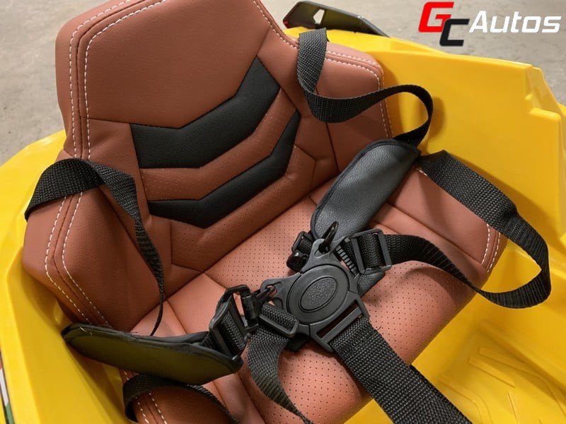 Voiture électrique Lamborghini Sian avec ecran MP4 - jaune