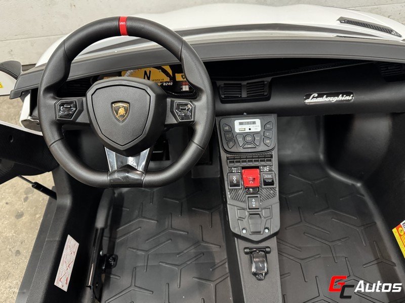  Lamborghini Aventador électrique XXL 24V Brushless 176 cm 2 places (Dès 4 ans) - blanc 