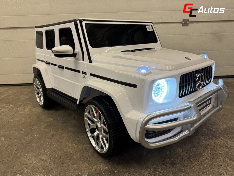 Voiture électrique Mercedes G63 AMG 24V 4X 50W (2 places) - blanc