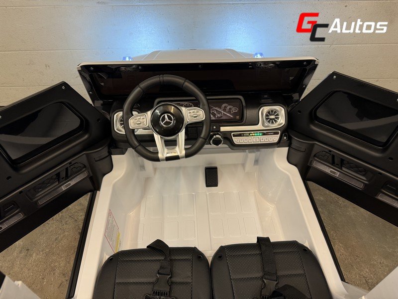 Voiture électrique Mercedes G63 AMG 24V 4X 50W (2 places) - blanc