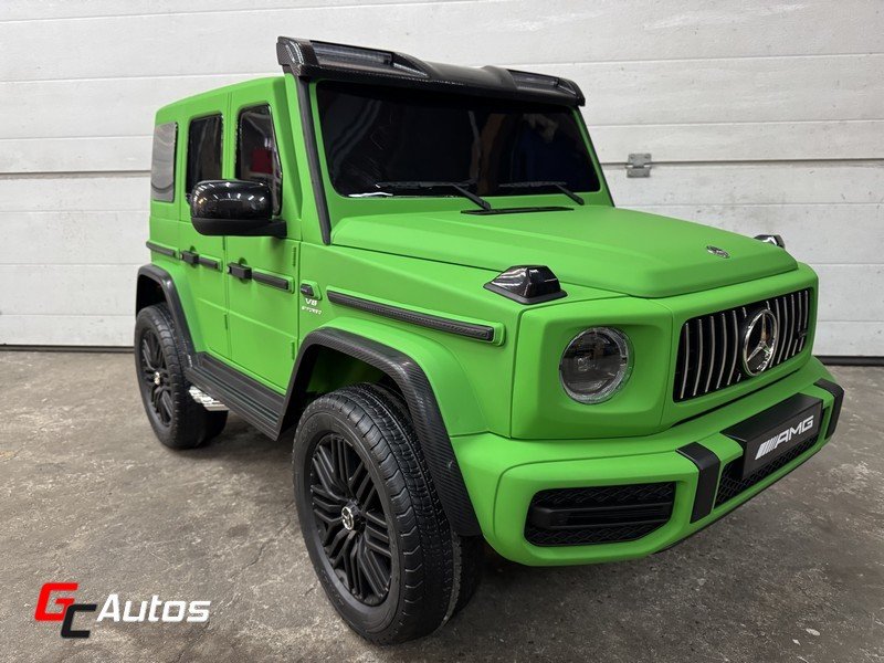 Voiture électrique Mercedes G63 AMG XXL 24V 4 x 200 Watts vert mat (10 mois/6 ans) - vert